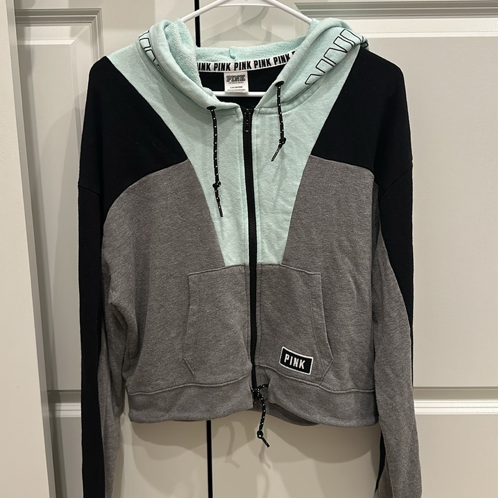 PINK Victoria Secret Crop full zip hoodie